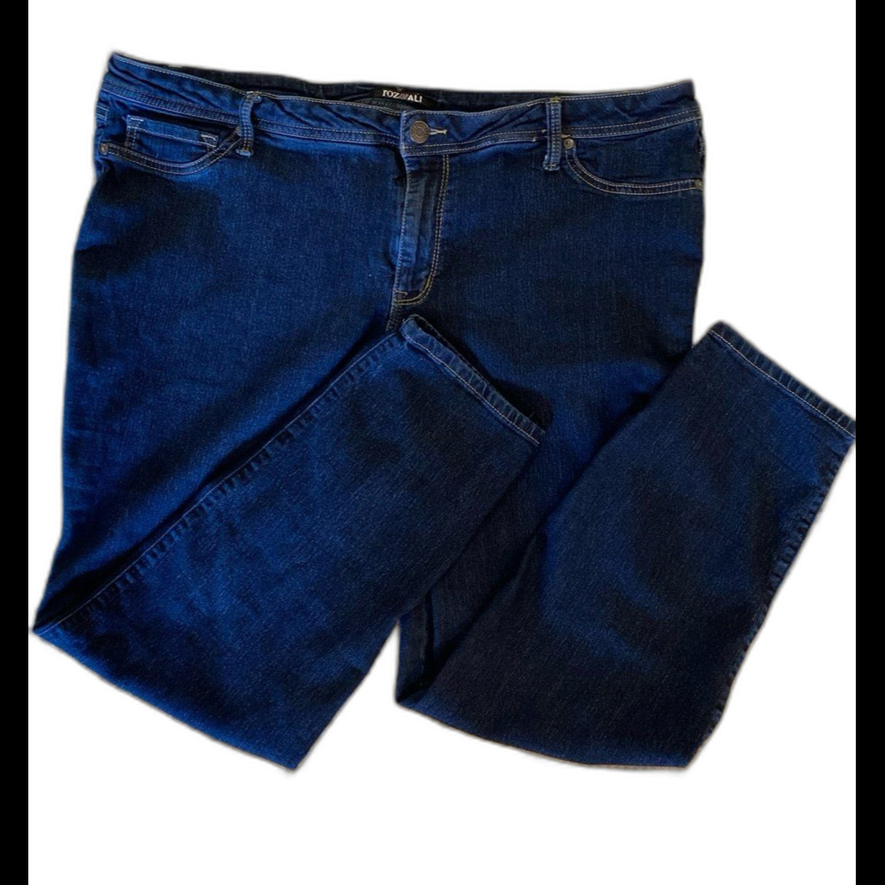 Roz & Ali Womens Jeans Plus Size‎ 22 Dark Denim Designer Pockets + Stretch
